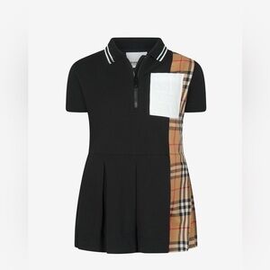 Burberry Baby Vintage Check Panel Polo Dress 18M